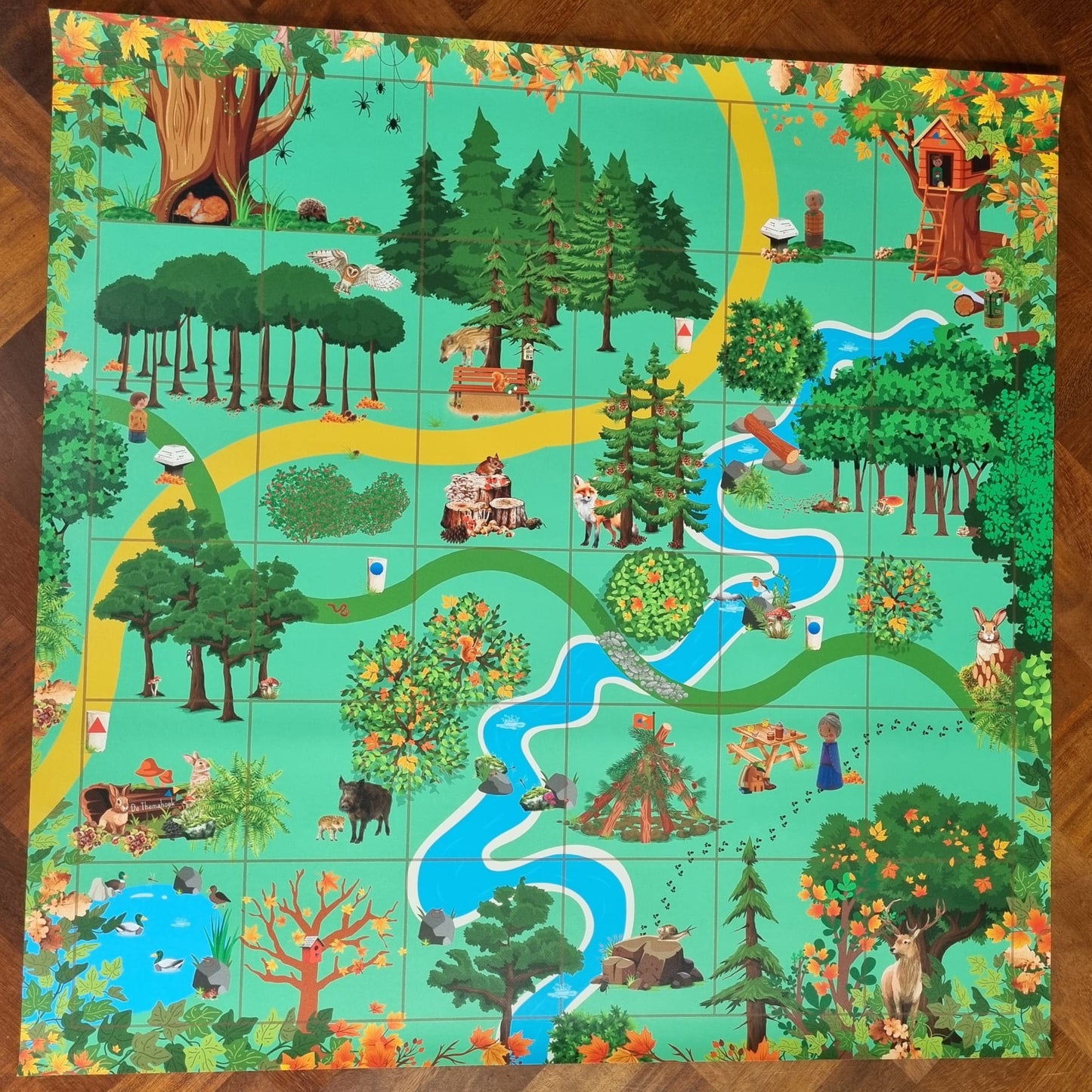 beebotmat thema bos, thema bos, thema herfst, kleuters, groep 1/2 woordenschat, de themahoek, spel, beebot