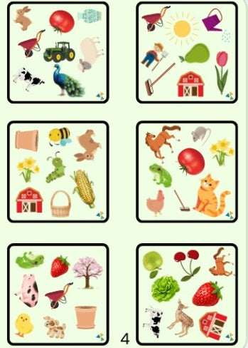 lentespel, thema lente, dobble, spel in het thema lente voor kleuters en meertalige leerlingen, themahoek