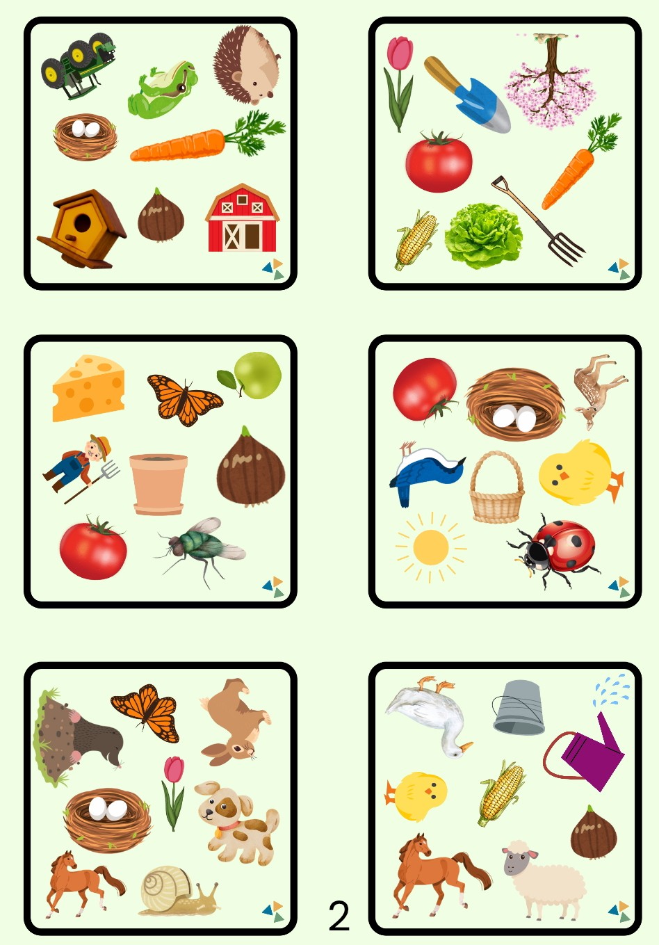 Dobble in het thema lente, voor groep 1/2 en NT2 onderwijs, woordenschat, spel thema lente, de themahoek.