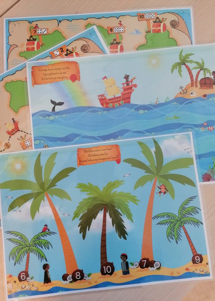 gratis kleikaarten thema piraten , kleuters, peuters, nt2, de themahoek