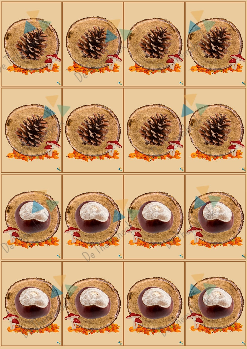 herfst, thema herfst, thema bos, reeksen afmaken, patronen leggen, herfstkleuren, boswachter kleuters, groep 1/2, kleur en vorm kleuters, spel herfst kleuters, rekenen herfst kleuters, rekenspel kleuters herfst