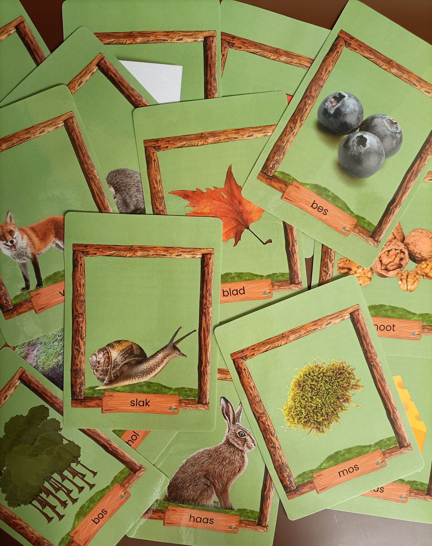 thema bos rijmkaarten, kleuters, taalontwikkeling, rijmen in groep 1/2, thema bos, themahoek bos, de themahoek bos