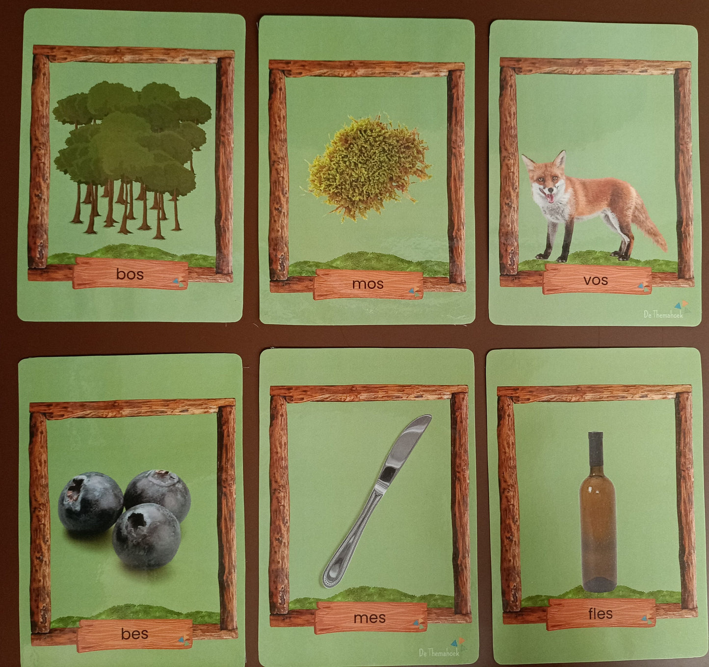 rijmkaarten thema bos, kringactiviteiten thema bos, thema bos kleuters, rijmkaarten voor groep 1/2, themahoek bos, de themahoek
