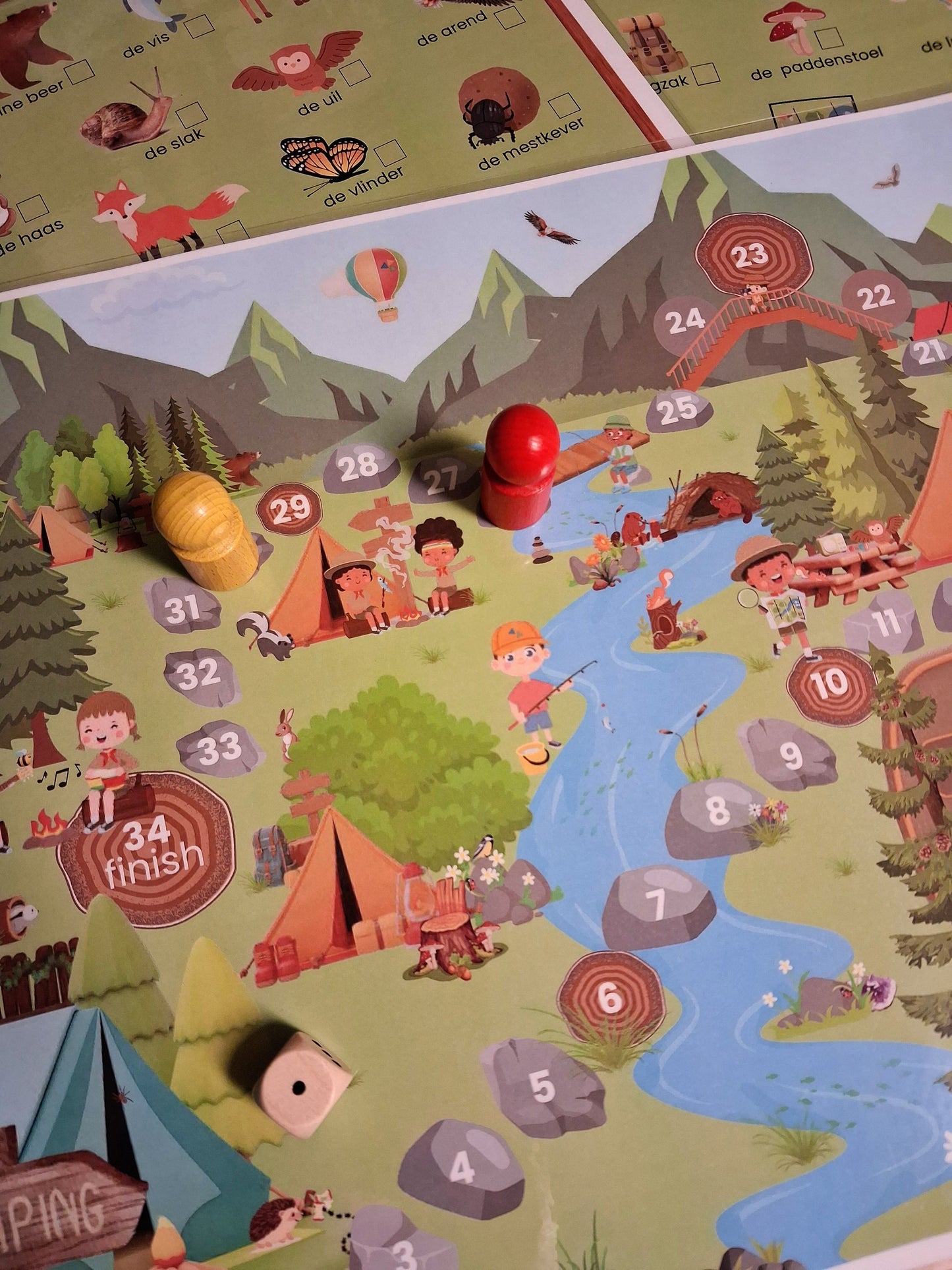 spel thema bos cijfers, de themahoek, thema bos kleuters, thema bos groep 1/2