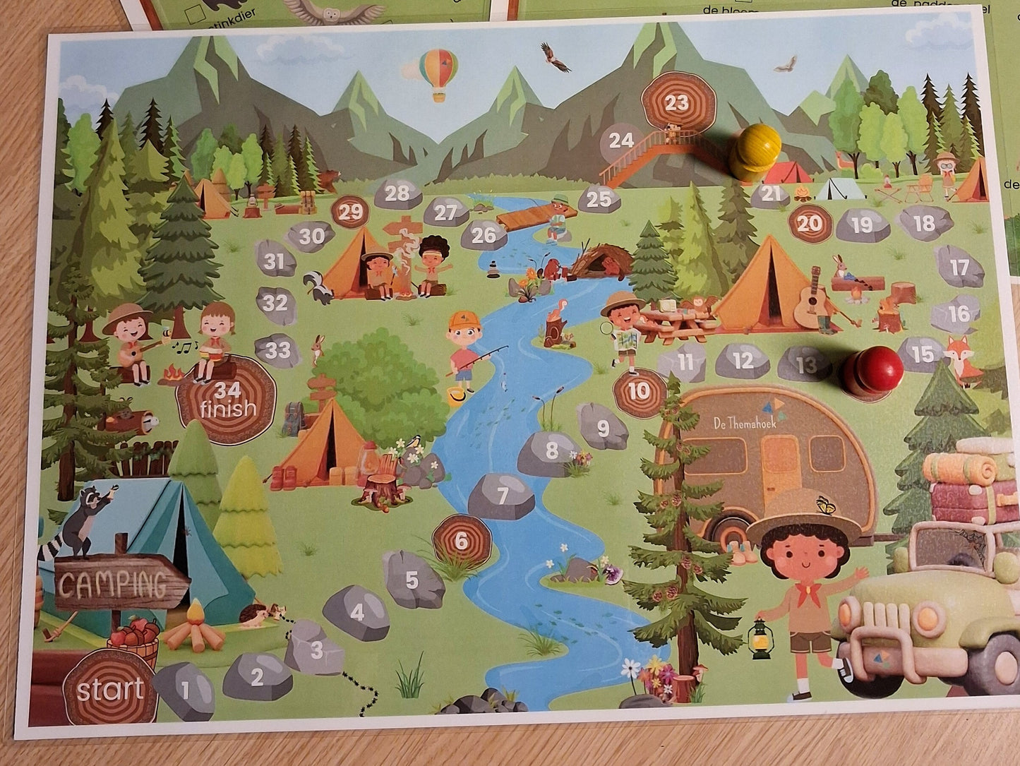 spel in het thema bos, inloopactiviteit bos, thema bos kleuters, themahoek bos, de themahoek