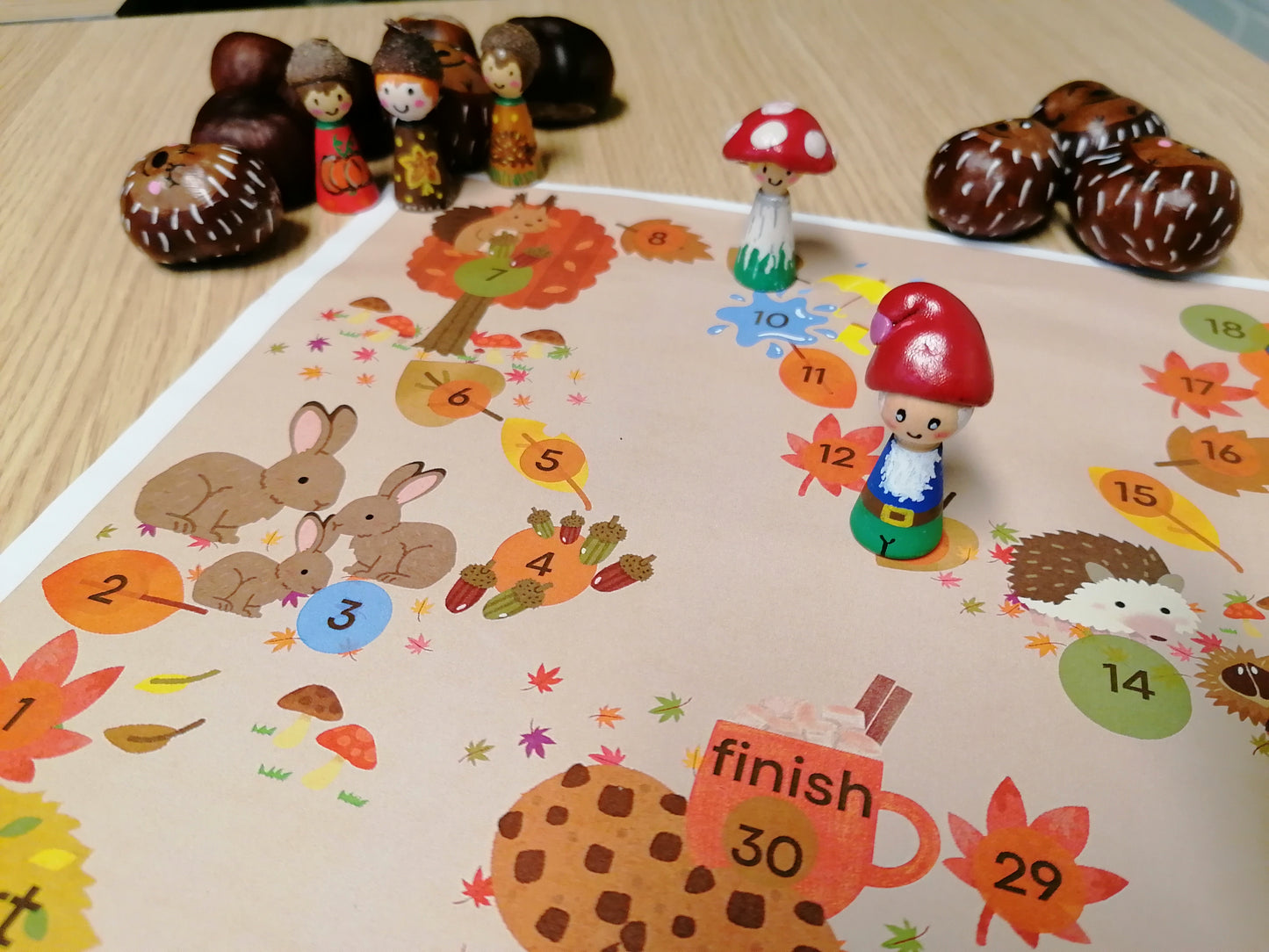 herfstspel groep 1/2 - thema herfst - kleuters en peuters van de themahoek , themahoek herfst, thema bos, bosdieren, herfst kleuters, spel herfst