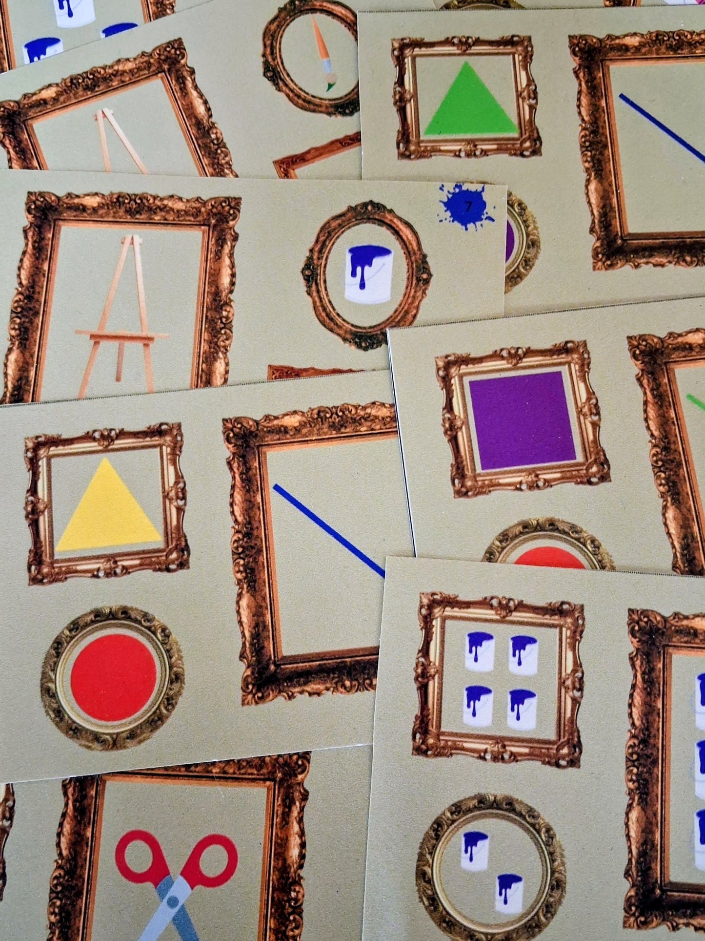 thema kunst, spel , groep 1/2, kleuters, thema museum, kunst bingo, kunst spel, woordenschat, rekenen, nt2 onderwijs, de themahoek, themahoek