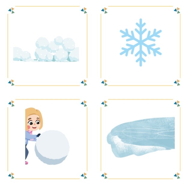 thema winter memory voor groep 1/2 , de onderbouw, nt2 van de themahoek, memory winter, kleuters, thema winter, woordkaarten thema winter