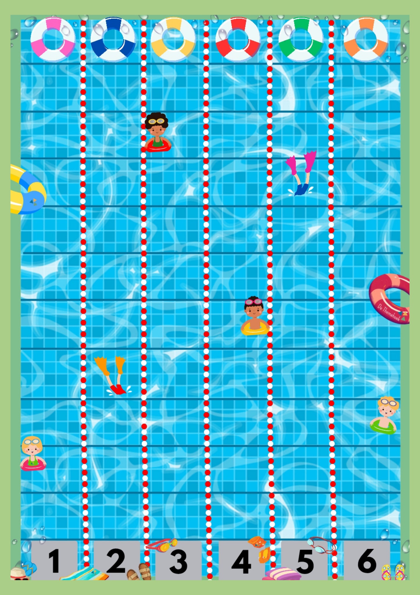 thema zomer, thema de camping, thema zwembad, groep 1/2, spelkleuters, de themahoek, themahoek