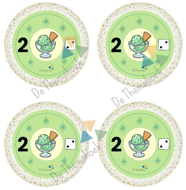 thema de ijswinkel, thema ijssalon, ijssalon, thema zomer, thema vakantie, themahoek ijssalon, themahoek ijswinkel, spel, spelhoek, kleuters, groep 1/2, taalontwikkeling, thema winkel, woordenschat, rekenen, tellen