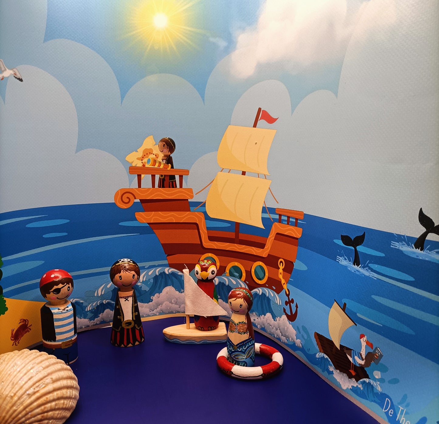 verteltafel thema piraten, de themahoek, themahoek