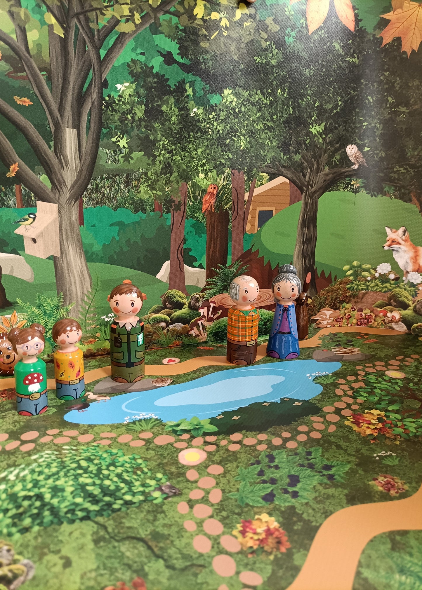 verteltafel thema bos, kleuters, groep 1/2 groep 3 en eertalige kinderen, woordenschat thema bos, themahoek bos, de themahoek, thema bos