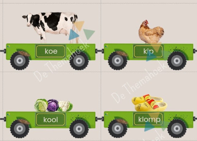 thema boerderij, thema lente, kleuters, groep 3, nt2 leerlingen, woordenschat, mkm woorden, aanvankelijk lezen, letterherkenning, spel thema boerderij, spel, de themahoek, bewegend leren, inloopactiviteit, auditieve oefeningen, beginklank, beginrijm