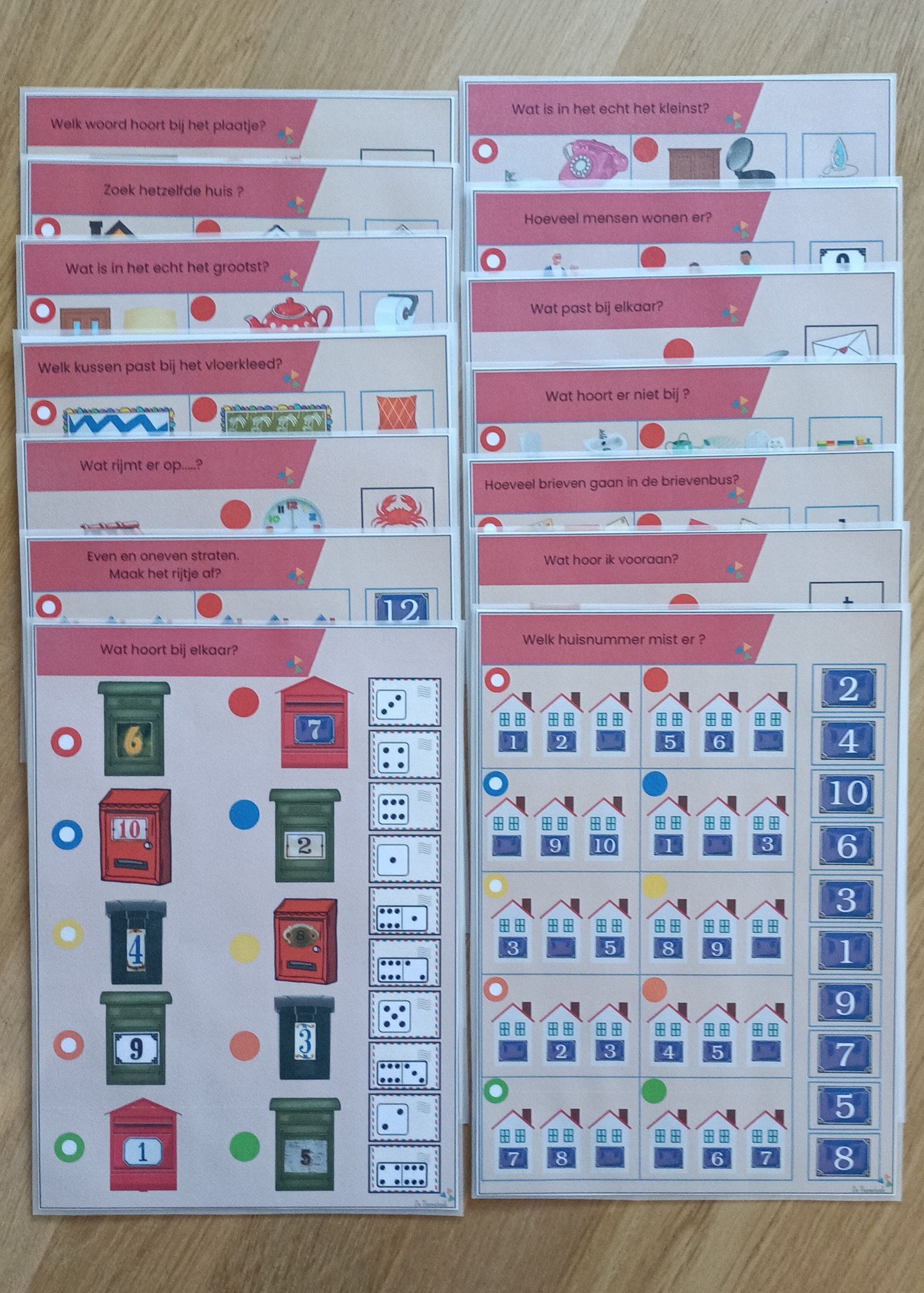 Thema huis, kleuters, groep 1/2, piccolo, woordenschat, auditieve oefeningen, rekenen, tellen, cijferherkenning, tellen 10 20, huisnummers, thema, hier woon ik, huishoek, inloop, nt2 onderwijs, de themahoek, themahoek, spel