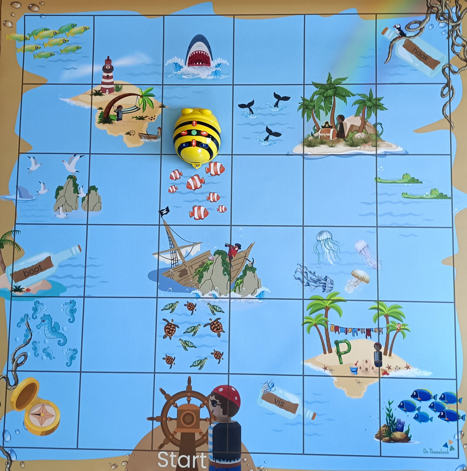 beebot mat thema piraten, voor groep 1/2, de themahoek