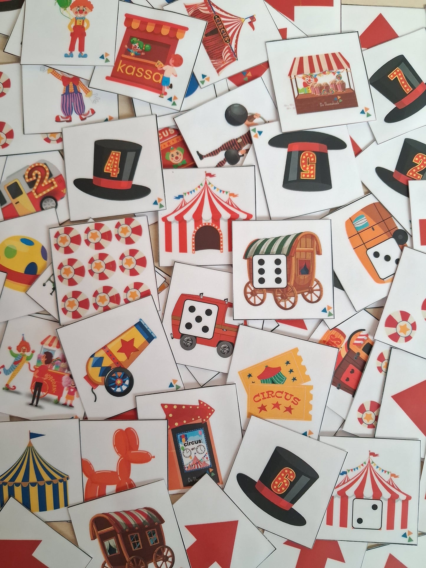 thema circus, coderen, programmeren, circus, tellen, groep 1/2, kleuters, plattegrond, de themahoek, themahoek circus, woordenschat, cijferherkenning, cijfers, dobbelsteenbeelden