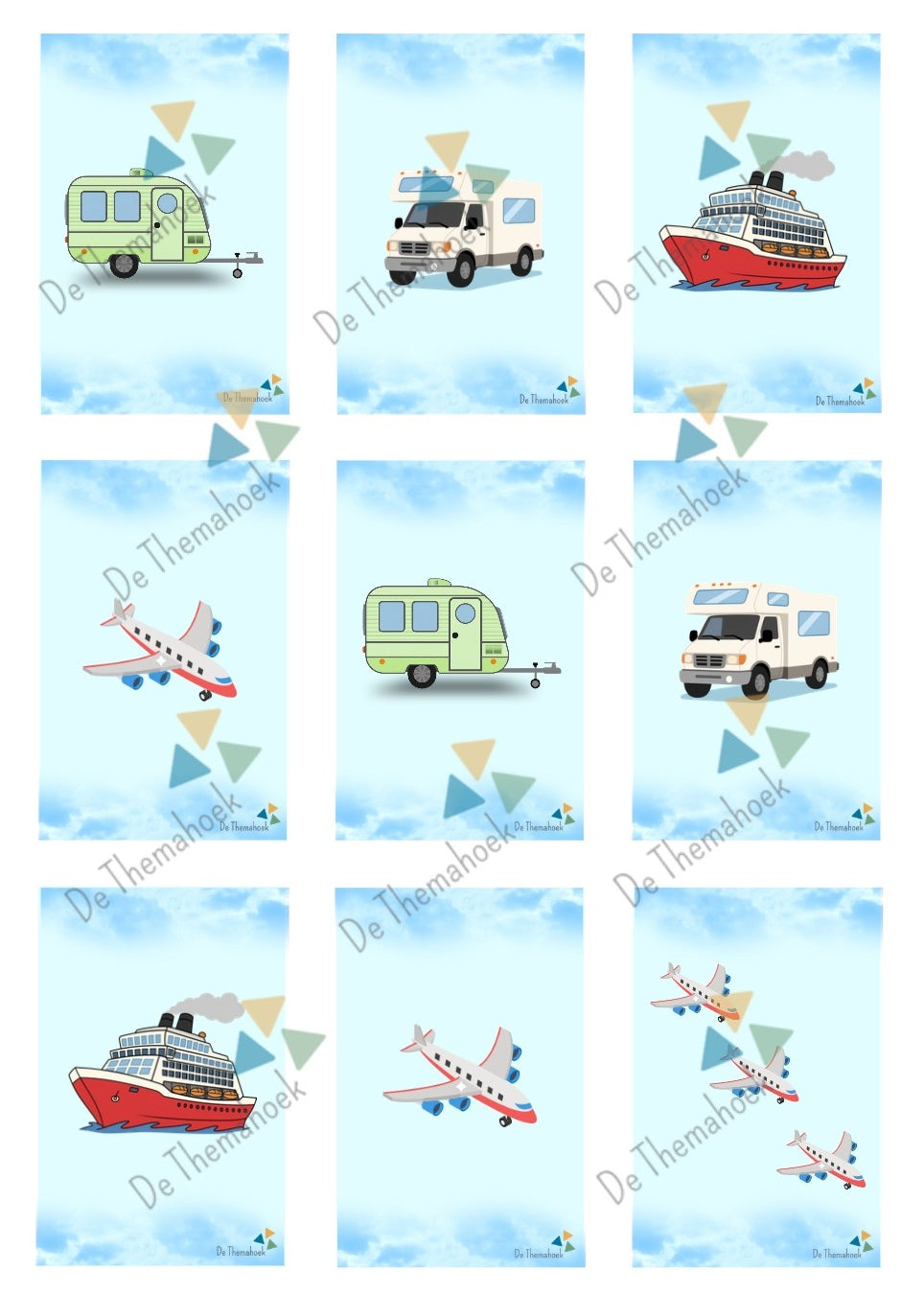 halli galli, kleuters, thema op reis, thema op vakantie, thema op de camping, thema zomer, kleuters, groep 1/2, rekenen, executieve functies, spel, tellen, de themahoek