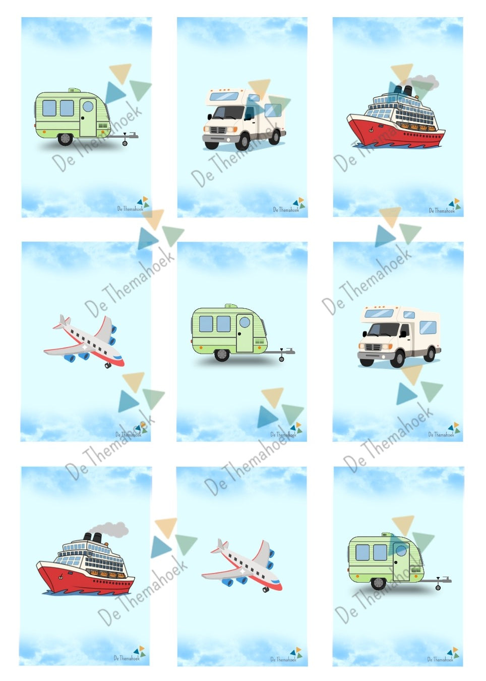 halli galli, kleuters, thema op reis, thema op vakantie, thema op de camping, thema zomer, kleuters, groep 1/2, rekenen, executieve functies, spel, tellen, de themahoek