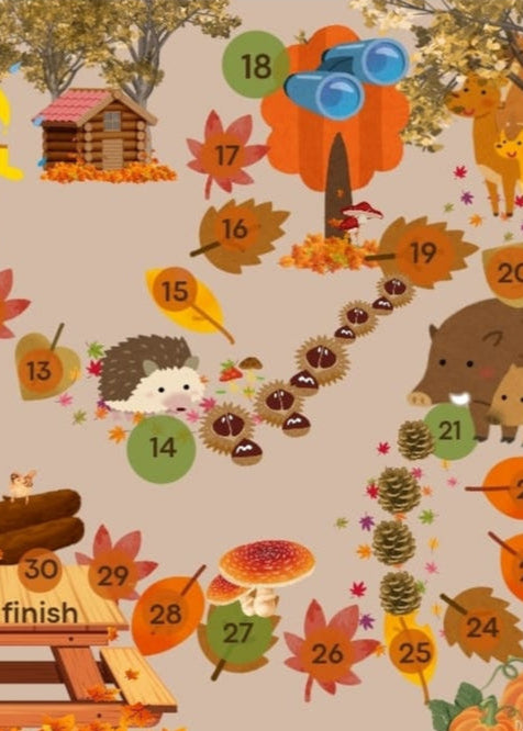 herfstspel groep 1/2 - thema herfst - kleuters en peuters, de themahoek, thema bos, bosdieren, rekenen herfst, themahoek herfst, thema herfst, herfstspel, kleuters, groep 1/2
