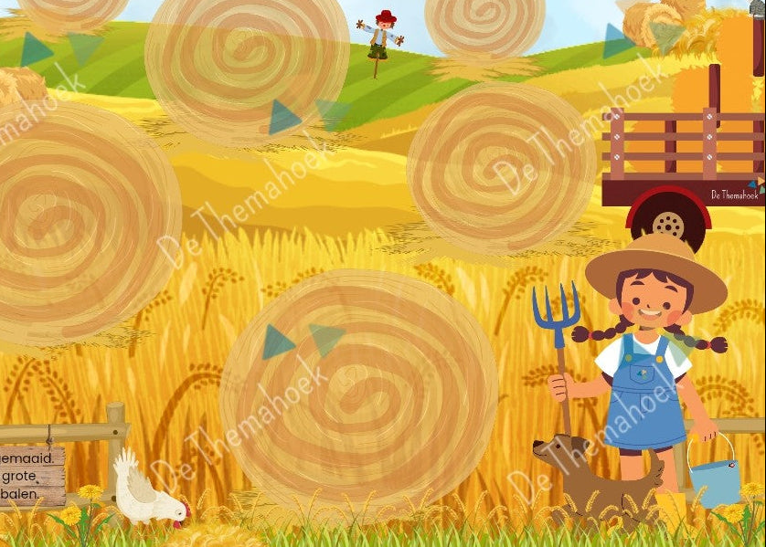 thema boerderij, op de boerderij, thema, kleuters, kleien, motoriek, inloop, inloopactiviteit, de themahoek, groep 1/2, woordenschat, tellen