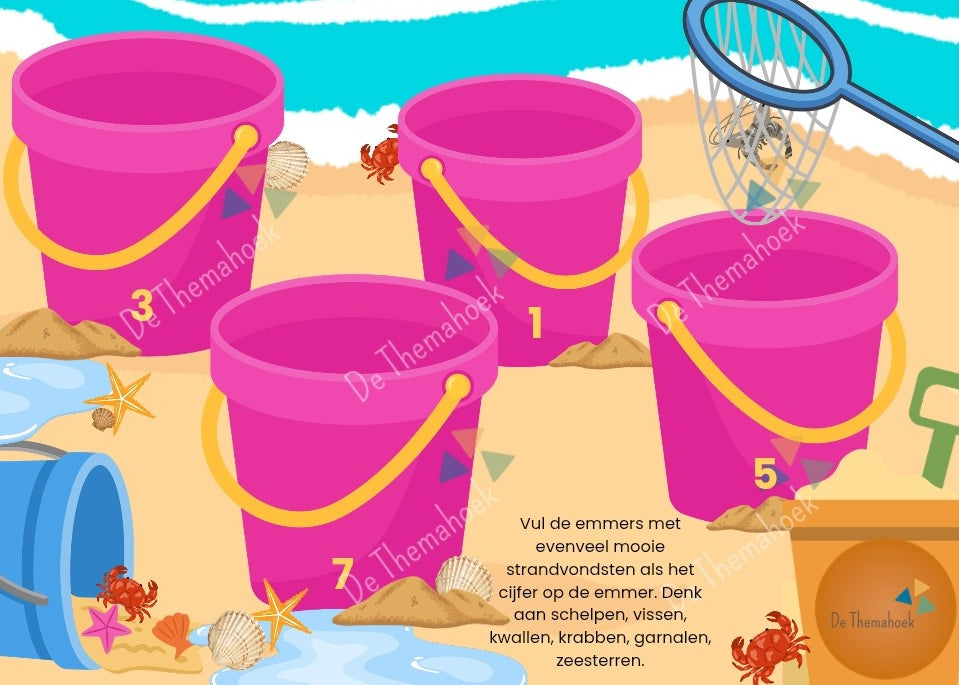kleikaarten, thema vakantie, kleuters, thema op reis, thema zomer, thema strand, thema de camping, kleien,  motoriek, inloop, inloopactiviteit, de themahoek, themahoek, woordenschat, rekenen, tellen, cijferkennis, cijferherkenning
