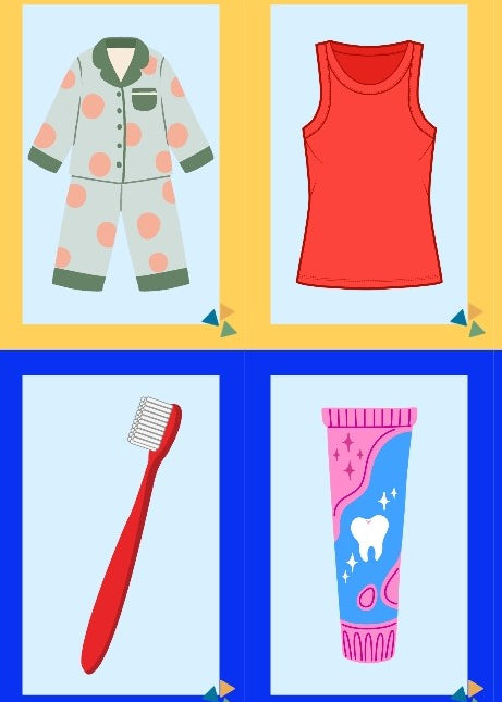 spel, thema vakantie, thema op reis, thema zomer, kleuters, groep 1/2, woordenschat, dobbelspel, de themahoek, themahoek, tellen, executieve functies, koffers inpakken