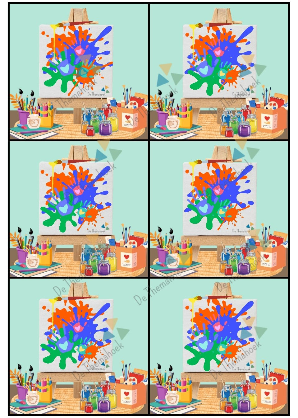 thema kunst, zaklampspel, thema museum, groep 1/2, kleuters, themahoek kunst, de themahoek, spel thema kunst, woordenschat, cijferherkenning, letterkennis, spel, inloop