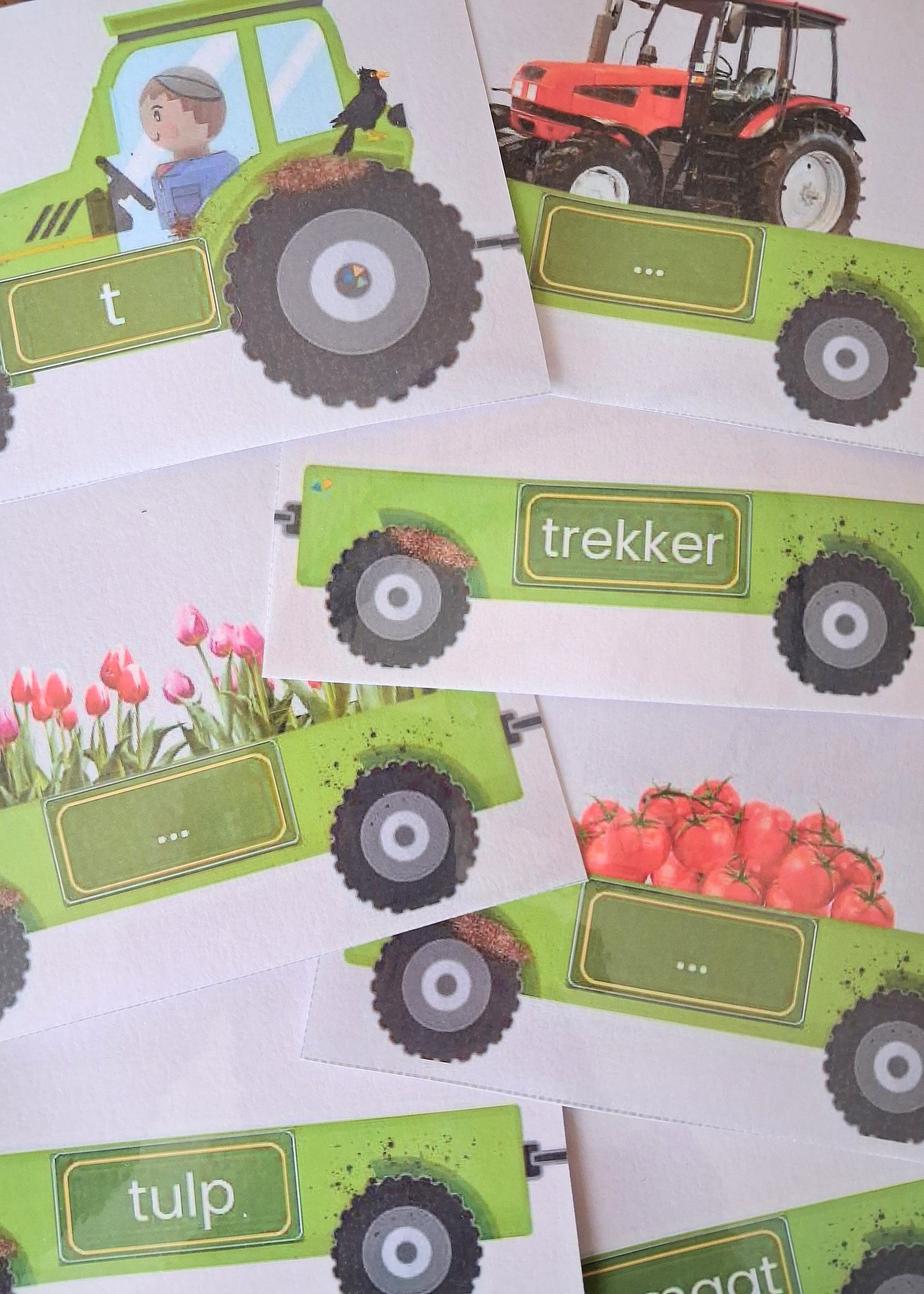 letterherkenning oefenen in het themaboerderij, kleuters, groep 1/2, woordenschat, aanvankelijk lezen, auditieve oefeningen, trekkers, op de boerderij