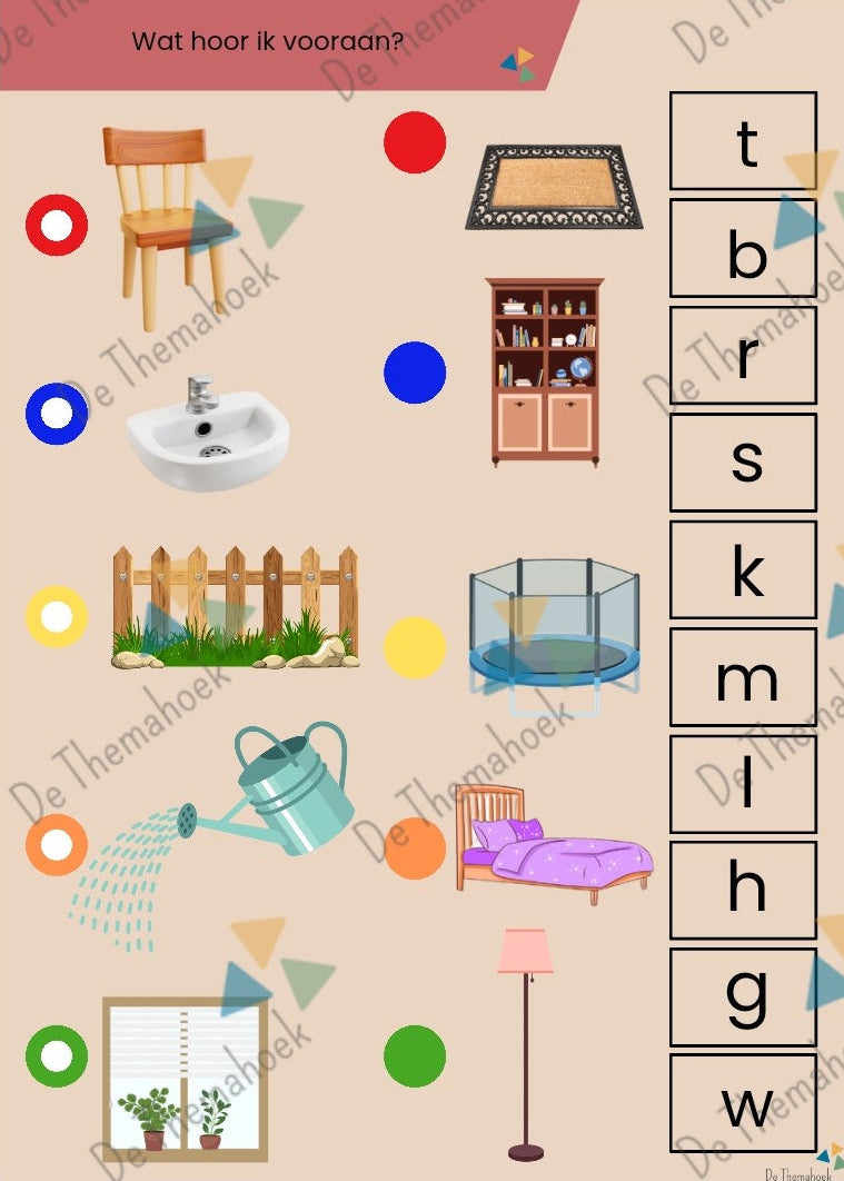 Thema huis, kleuters, groep 1/2, piccolo, woordenschat, auditieve oefeningen, rekenen, tellen, cijferherkenning, tellen 10 20, huisnummers, thema, hier woon ik, huishoek, inloop, nt2 onderwijs, de themahoek, themahoek, spel, mijn huis, huis