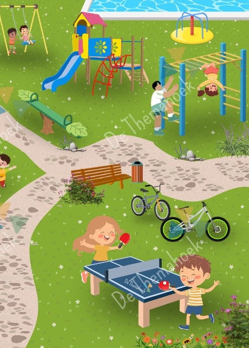 taalbundel, taalontwikkeling, auditieve oefeningen, thema vakantie, thema op reis, thema de camping, thema strand, thema strand en zee, kleuters, groep 1/2, woordenschat, de themahoek, themahoek, nt onderwijs