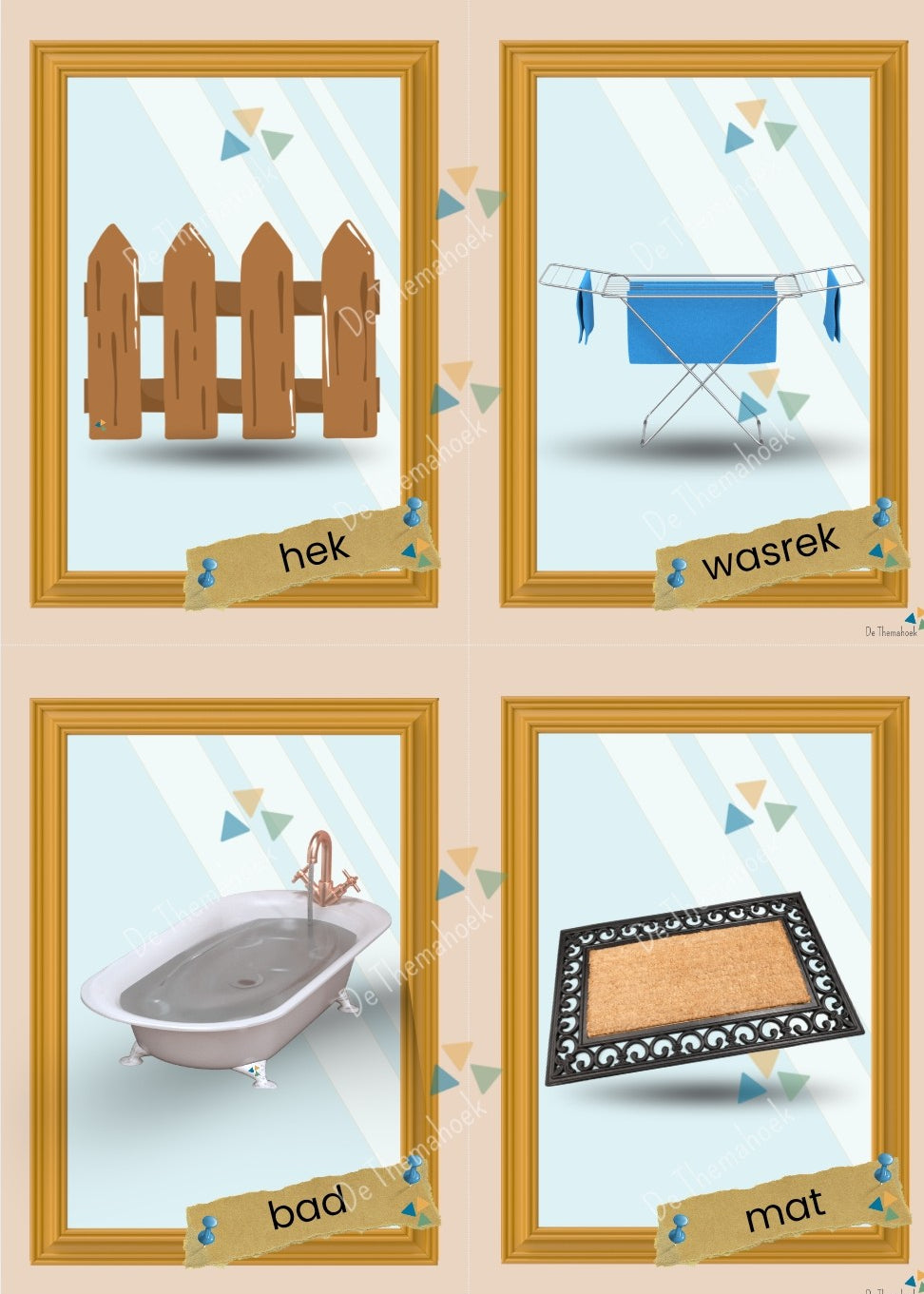 rijmkaarten, rijmen, groep 1/2, kleuters, rijmkaartjes, rijmspel, thema huis, thema mijn huis, thema hier woon ik, nt2, nt2 onderwijs, meertalige kinderen, woordenschat, taalontwikkeling, de themahoek, themahoek, huishoek, spel, rijmspel, bewegend leren, fonemisch bewustzijn, auditieve oefeningen