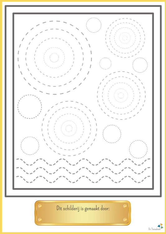 thema kunst schrijfpatronen voor groep 1/2, de themahoek, themahoek