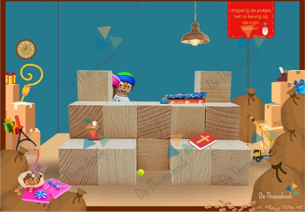 thema sint bouwkaarten, thema sint, sint kleuters, kleuters, sint groep 1/2, bouwkaarten groep 1/2, bouwkaarten thema sint, themahoek sint, de themahoek, sint rekenen