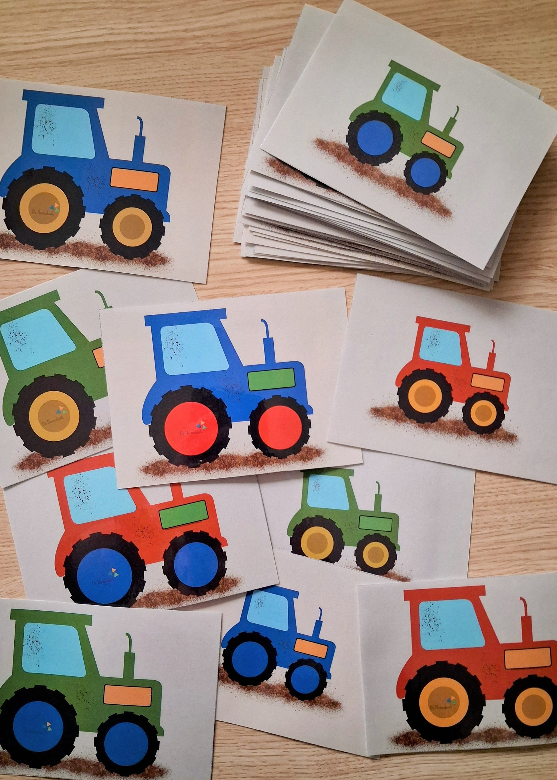 sorteren op de boerderij, sorteren, rekenen, kleur en vorm, kleuters, groep 1/2, trekkers, thema lente, de themahoek