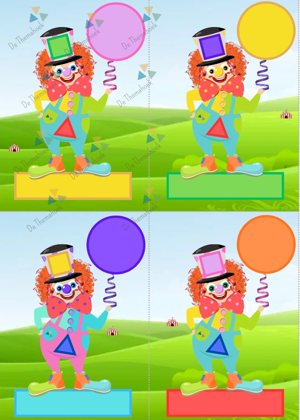 Circus Sorteerclowntjes