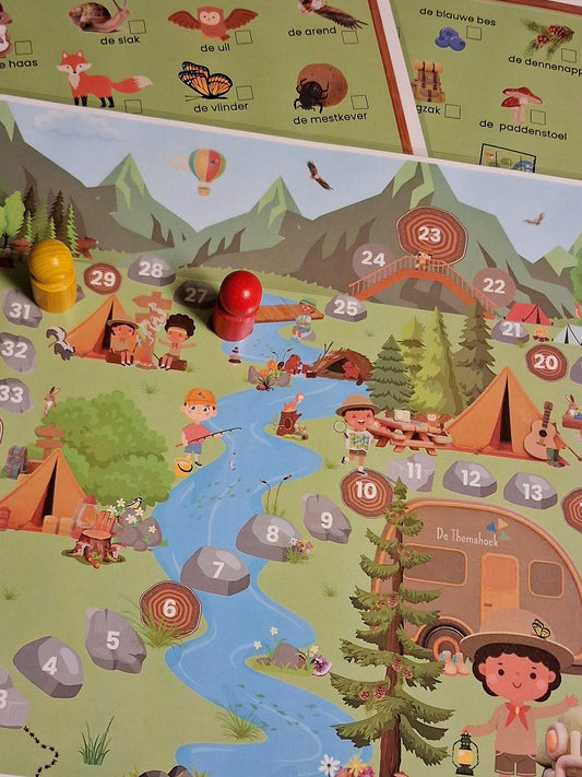 thema bos spel inloop kleuters, thema bos, spel groep 1/2, rekenen thema bos, themahoek bos, de themahoek