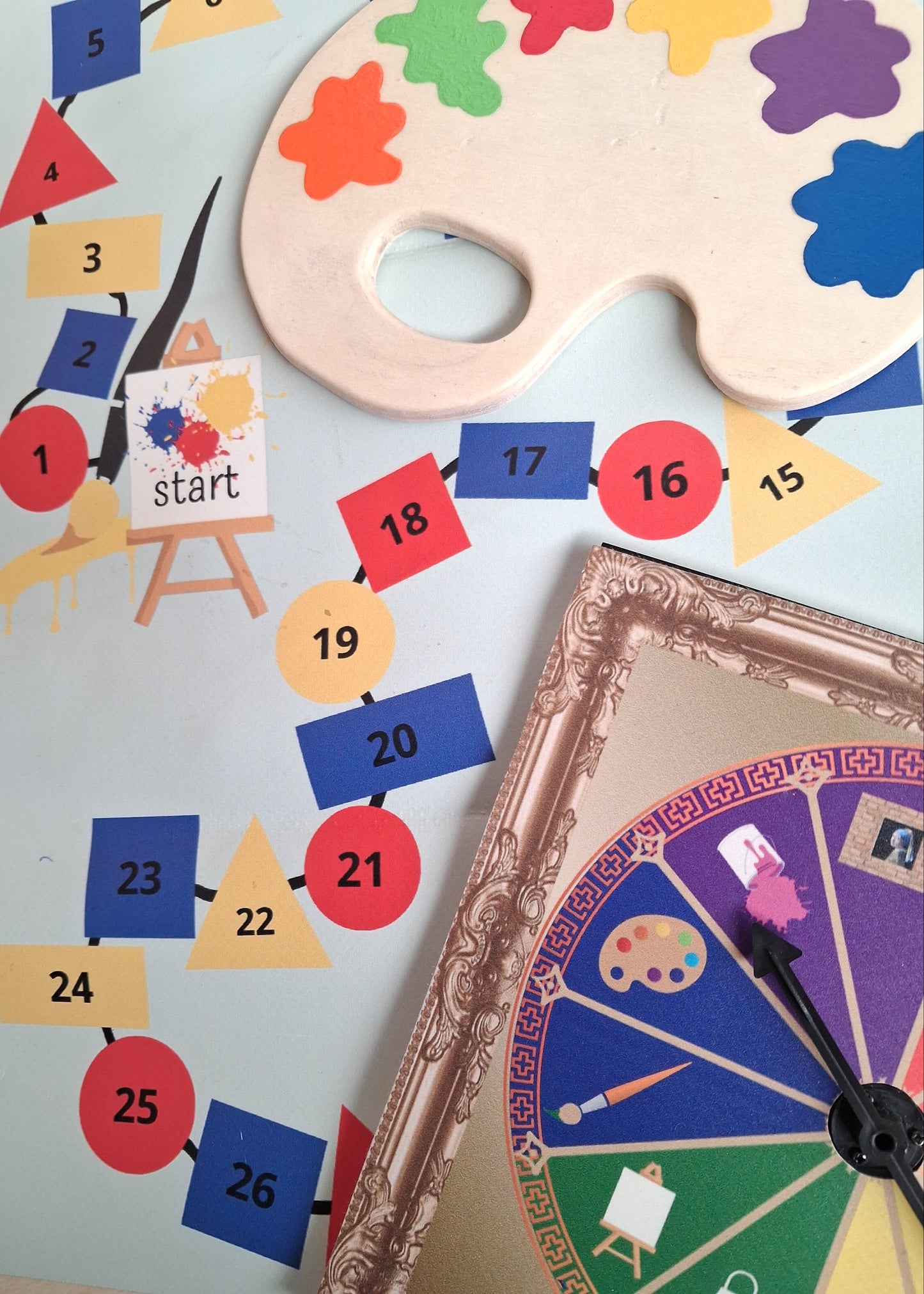 thema kunst, spellen, spel, kleuters, groep 1/2, meertalige leerlingen, nt2 onderwijs, woordenschat, rekenen, bingo, memory, piccolo, thema kunst, kunst, de themahoek, themahoek, spel, thema museum