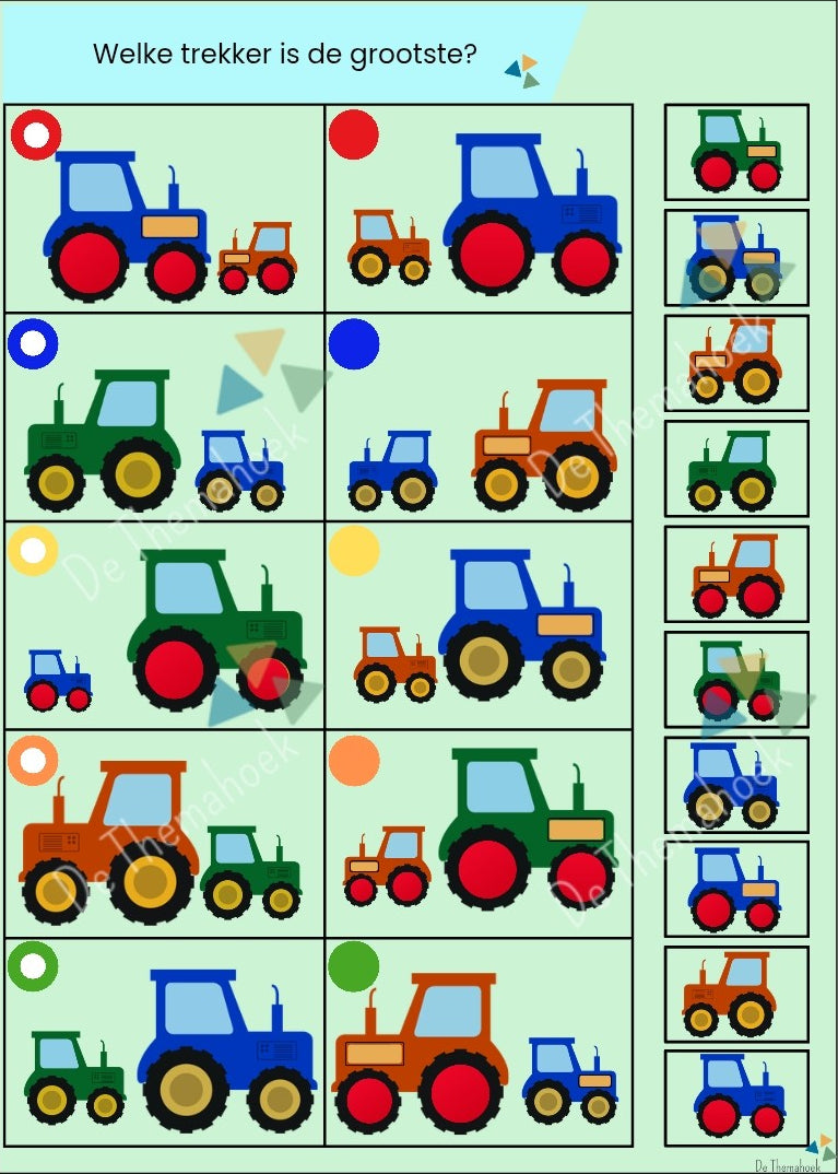 piccolo, thema boerderij, kleuters, groep 1/2, woordenschat, rekenen, tellen, letterherkenning, beginklank, tellen, cijferherkenning, dobbelsteenbeelden, rijmen, op de boerderij, de themahoek