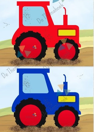 sorteren op de boerderij, thema boerderij, sorteren, kleur en vorm, sorteren op kleur, logibloks oefeningen, spel logiblokken, rekenen kleuters, kleuters, groep 1/2, thema boerderijdieren, themaboerderijwinkel, woordenschat, tellen, kleur, trekkers tellen