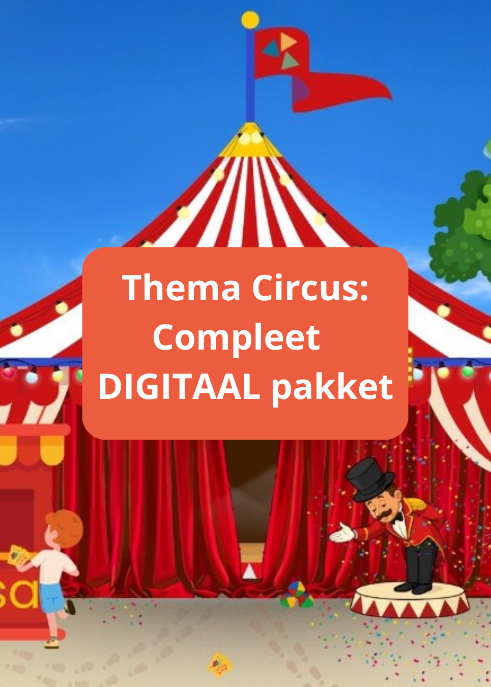 Thema circus, kleuters, groep 1/2, thema circus groep 1/2, circus thema, themahoek circus, de themahoek, circus in de klas, rekenen thema circus, taal thema circus, woordkaarten thema circus, auditieve oefeningen thema circus, bouwkaarten thema circus