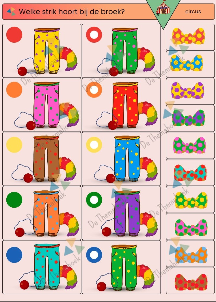 piccolo, thema circus, kleuters, groep 1/2, thema spot on, kinderboekenweek, rijmen, inloop, woordenschat, tellen, cijferkennis, beginklank, mkm woorden, inloopactiviteit, de themahoek, themahoek circus, circus
