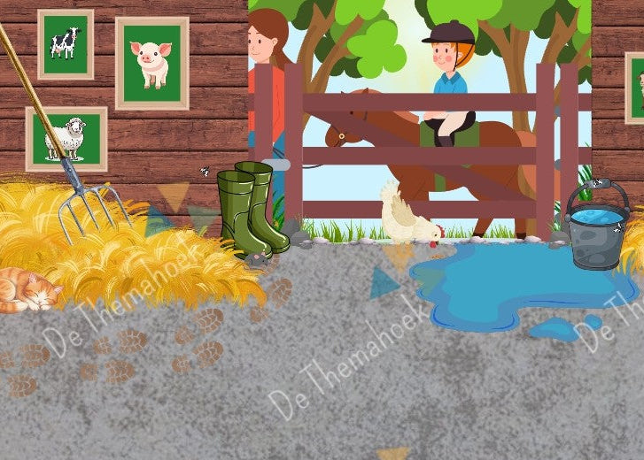 thema boerderij, op de boerderij, thema, kleuters, kleien, motoriek, inloop, inloopactiviteit, de themahoek, groep 1/2, woordenschat, tellen, kleikaarten