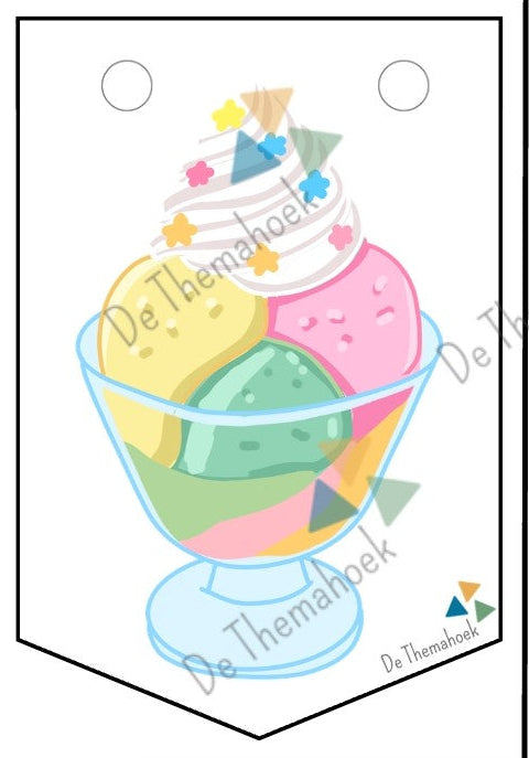 thema de ijswinkel, thema ijssalon, ijssalon, thema zomer, thema vakantie, themahoek ijssalon, themahoek ijswinkel, spel, spelhoek, kleuters, groep 1/2, taalontwikkeling, thema winkel, woordenschat, rekenen, tellen