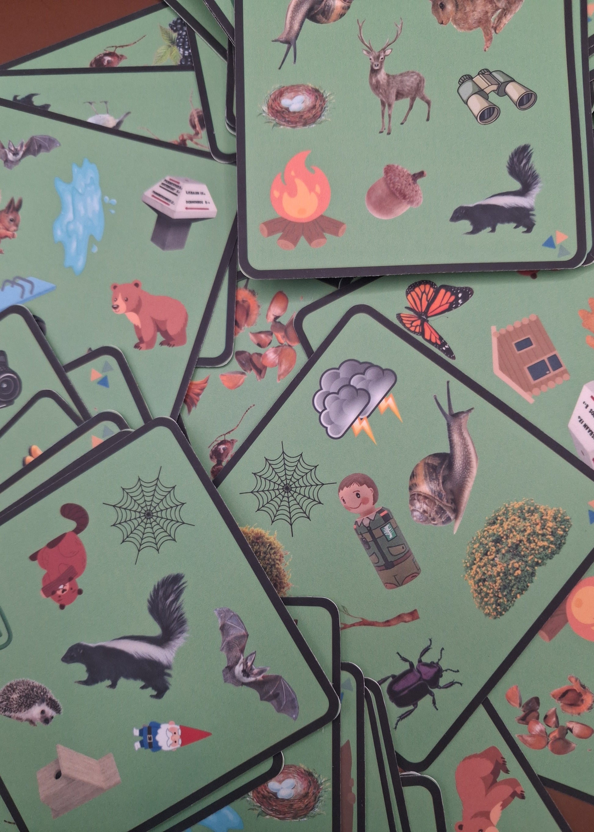 thema bos, thema herfst, woordenschat, spel, dobble, groep 1/2, kleuters, de themahoek, spelhoek bos, themahoek bos, spel, zoek de verschillen
