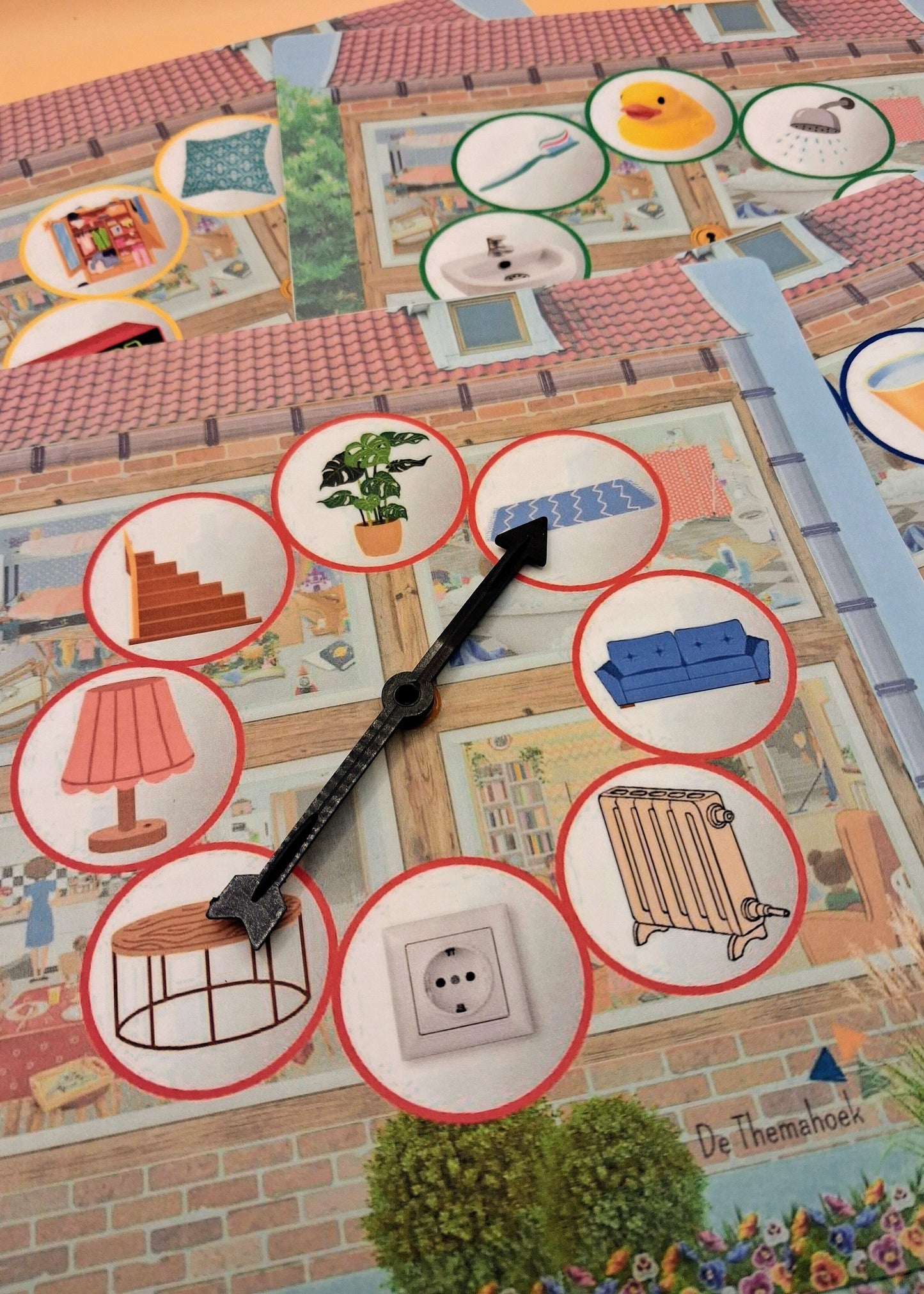 thema huis bingo, bingo, thema huis, kleuters, groep 1/2, woordenschat, auditieve oefeningen, lotto, thema mijn huis, thema hier woon ik, de themahoek, themahoek, spel, huishoek, lotto, spel kleuters