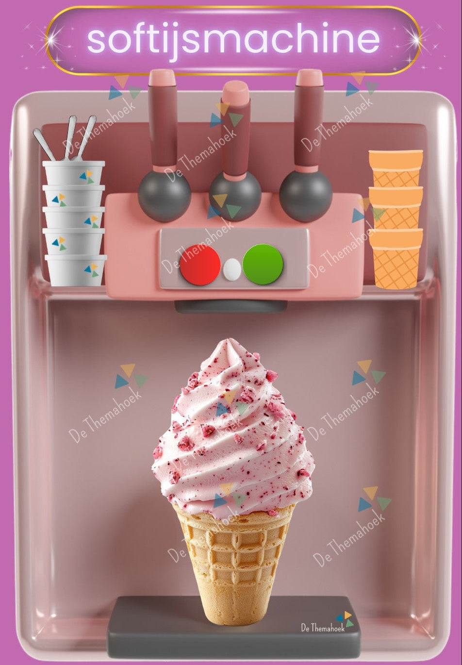 thema de ijswinkel, thema ijssalon, ijssalon, thema zomer, thema vakantie, themahoek ijssalon, themahoek ijswinkel, spel, spelhoek, kleuters, groep 1/2, taalontwikkeling, thema winkel, woordenschat, rekenen, tellen