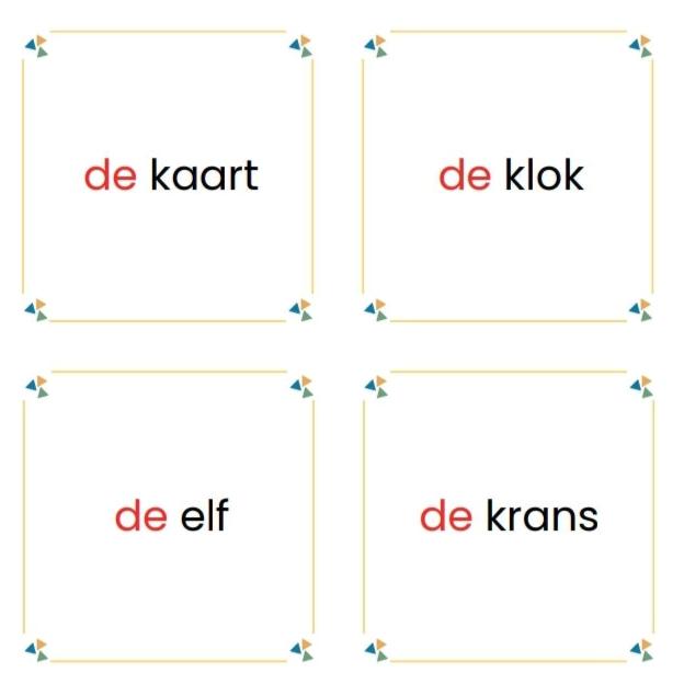thema kerst voor groep 1/2 woordkaarten van de themahoek - thema's voor peuters en kleuters