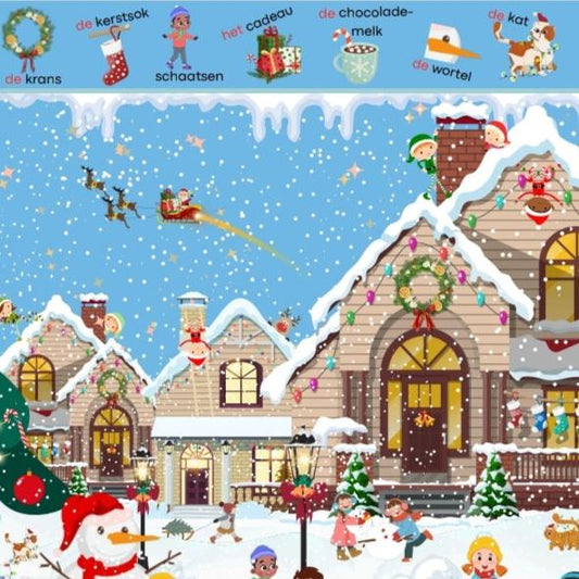 thema kerst zoekplaat en praatplaat - van de themahoek - voor peuters en kleuters