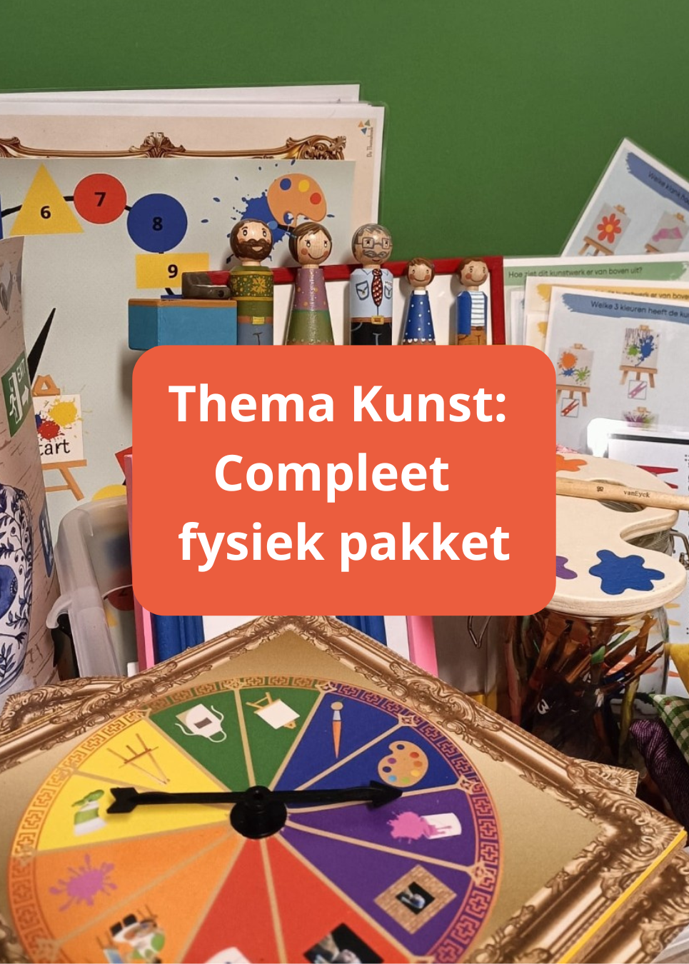 thema kunst, kant en klaar, kleuters, groep 1/2, themakist kunst, themapkketkunst, compleet thema kunst, kunst voor kleuters, thema kunst kleuters, piccolo, dobble, bingo, verteltafel, spel, de themahoek, woordenschat, taal, rekenen, cijferherkenning, cijfers, woordkaarten