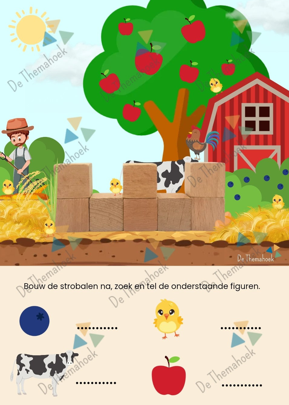 bouwkaarten thema lente voor groep 1/2 , themahoek, bouwhoek, rekenen, lente, boerderij, thema lente, thema pasen, tellen, voorbeeldkaarten bouwhoek, kleuters, bouwen, rekenen, ruimtelijk inzicht, inloop thema lente, inloop kleuters, de themahoek, thema boerderij, zoekkaarten thema lente, spel thema lente